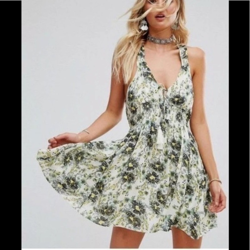 Free People Washed Ashore Floral Print Mini Dress